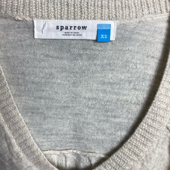 Sparrow Heather Oatmeal 100% Merino wool sweater. - Picture 13 of 14